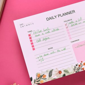 ⁦To-Do Pad - Daily Planner Floral -  AR&EN⁩ - الصورة ⁦3⁩