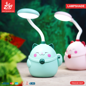 ⁦LampShade - Mint Green Cat⁩ - الصورة ⁦1⁩