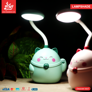⁦LampShade - Mint Green Cat⁩ - الصورة ⁦2⁩