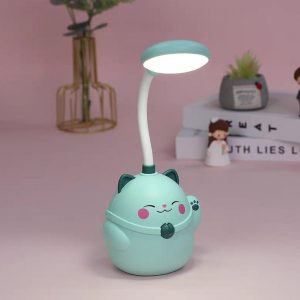 ⁦LampShade - Mint Green Cat⁩ - الصورة ⁦3⁩