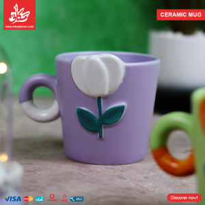 ⁦Mug Tulips – Purple⁩ - الصورة ⁦1⁩