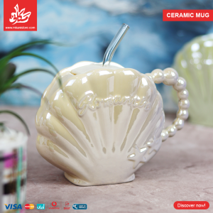 ⁦Ceramic Mug – Shell Yellow⁩ - الصورة ⁦1⁩