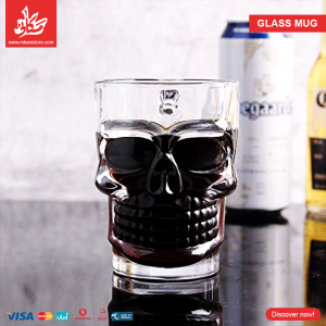 ⁦3D Glass Mug Skull⁩ - الصورة ⁦4⁩
