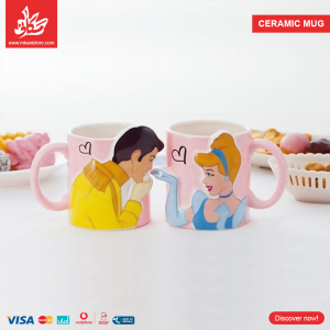 ⁦Set Of Couple Pair Mug 3D - Cinderella⁩ - الصورة ⁦5⁩
