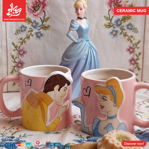 ⁦Set Of Couple Pair Mug 3D - Cinderella⁩ - الصورة ⁦1⁩