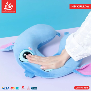 ⁦Neck Pillow & Eye Mask - Stitch Face⁩ - الصورة ⁦5⁩