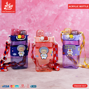 ⁦Flask Acrylic Bottle – Pink⁩ - الصورة ⁦3⁩