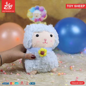 ⁦Toy Sheep With Sunflower - Baby Blue⁩ - الصورة ⁦1⁩