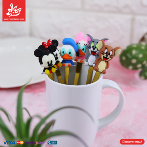 ⁦6pc Stainless Steel Characters Spoon⁩ - الصورة ⁦3⁩