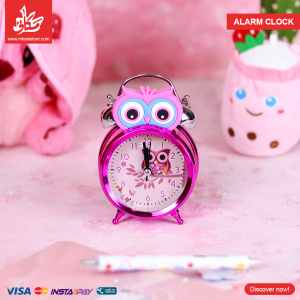Metal Alarm Clock - Owl Purple