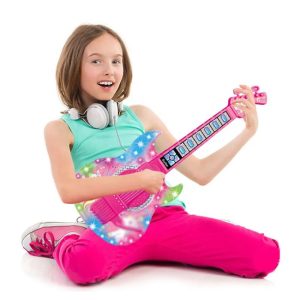 ⁦Pink Musical Guitar - With Stand Microphone⁩ - الصورة ⁦8⁩