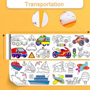 ⁦Coloring Roll - Transportation (3 Meter)⁩ - الصورة ⁦5⁩