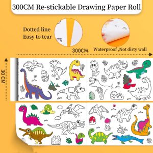 ⁦Coloring Roll - Dinosaur (3 Meter)⁩ - الصورة ⁦6⁩