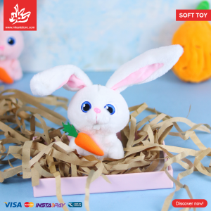 Soft Plush keychain Cute Rabbit – Wihte