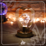 ⁦Decorative Lamp Heart-Gold⁩ - الصورة ⁦2⁩