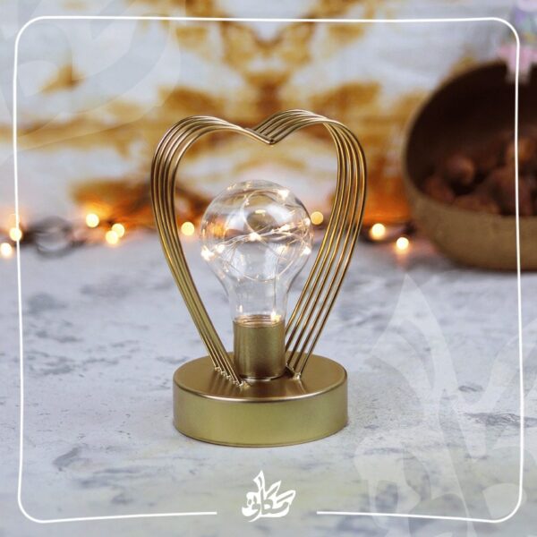 Decorative Lamp Heart-Gold