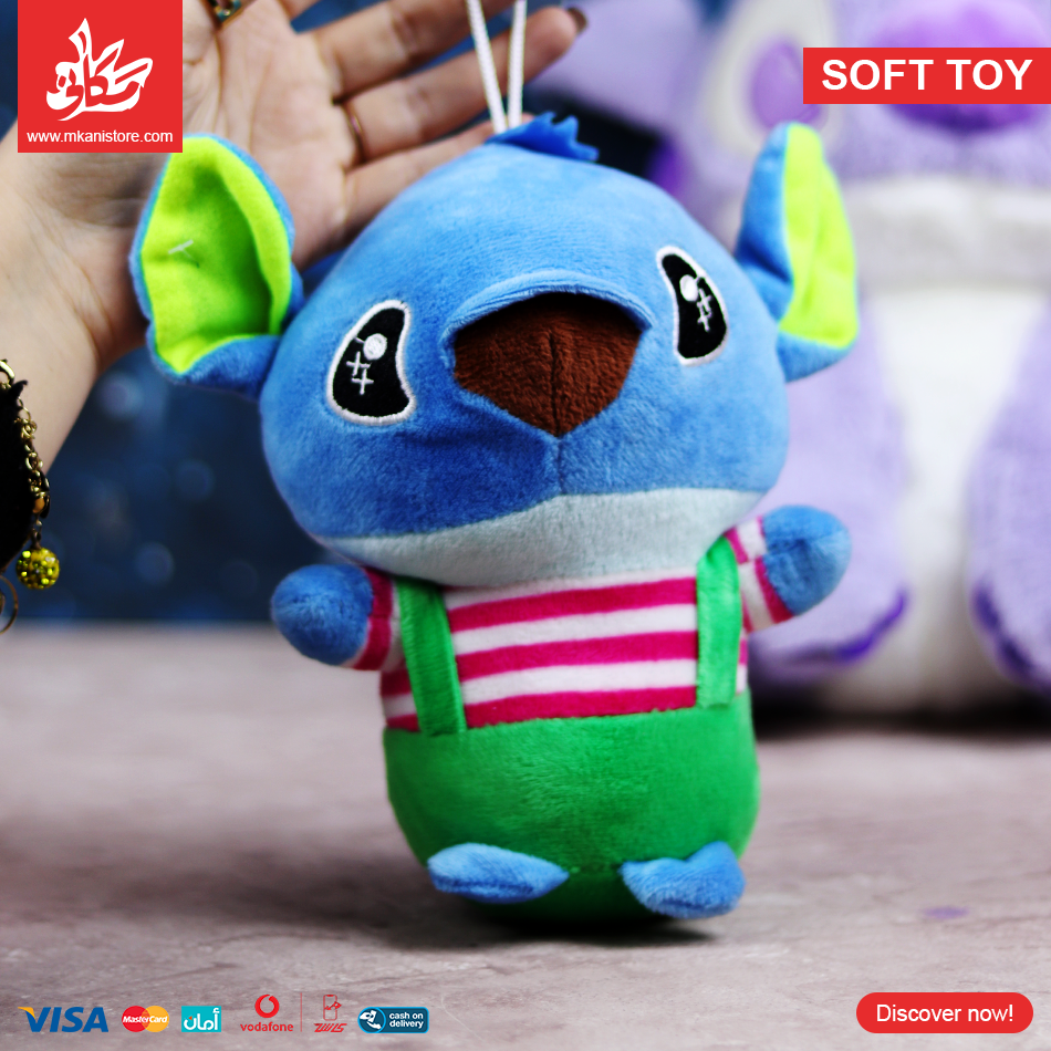 392809 Soft Toy – Stitch – Blue – Small - الصورة 1