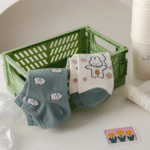 ⁦1Pairs Foot Socks Random – Green Bunny⁩ - الصورة ⁦2⁩