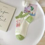 ⁦1Pairs Foot Socks Random – Mint Strawberry⁩ - الصورة ⁦2⁩