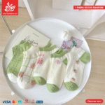 1Pairs Foot Socks Random – Mint Strawberry