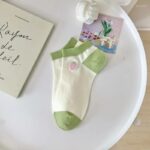 ⁦1Pairs Foot Socks Random – Mint Strawberry⁩ - الصورة ⁦3⁩