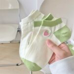 ⁦1Pairs Foot Socks Random – Mint Strawberry⁩ - الصورة ⁦6⁩