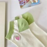 ⁦1Pairs Foot Socks Random – Mint Strawberry⁩ - الصورة ⁦8⁩