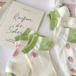 ⁦1Pairs Foot Socks Random – Mint Strawberry⁩ - الصورة ⁦9⁩