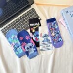 ⁦1Pairs Foot Socks Random – Stitch⁩ - الصورة ⁦2⁩