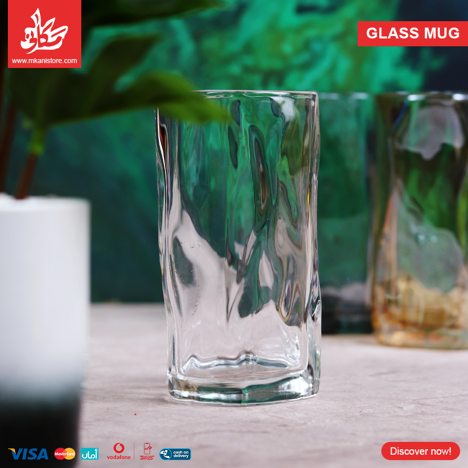 393523 Glass Mug Irregular Transparent - الصورة 1