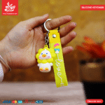 Silicone Keychain Lion Yellow