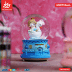 Ceramic Snow Ball - Princess Swan -  Blue Boy