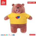 ⁦Plush Toy Grizz – Yellow T-shirt⁩ - الصورة ⁦2⁩