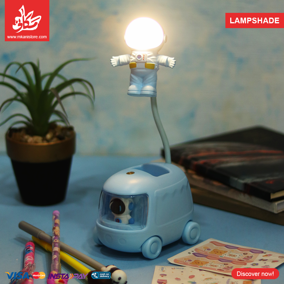 427398 Acrylic Lighting Lamp Car Space Man - Baby Blue - الصورة 1
