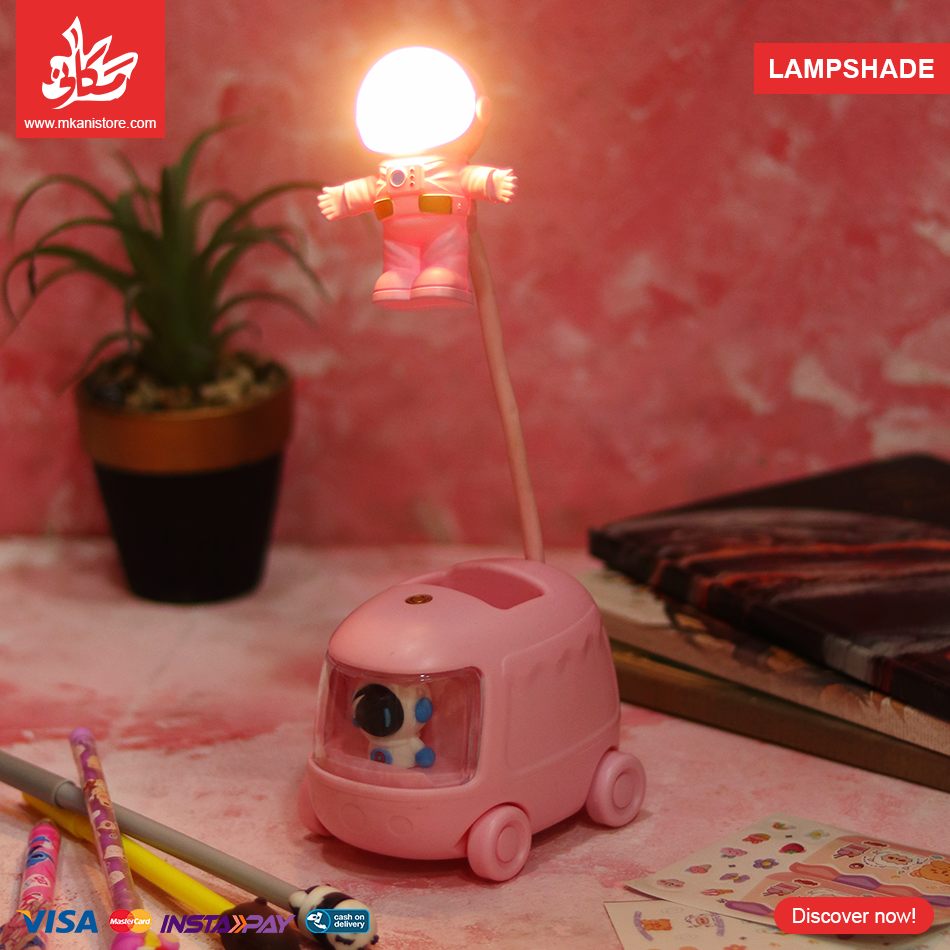427411 Acrylic Lighting Lamp Car Space Man - Pink - الصورة 1