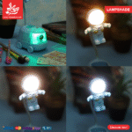 ⁦Acrylic Lighting Lamp Car Space Man - Purple⁩ - الصورة ⁦3⁩