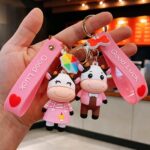 ⁦1Pc Random - Silicone Keychain Cow⁩ - الصورة ⁦2⁩