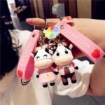 ⁦1Pc Random - Silicone Keychain Cow⁩ - الصورة ⁦3⁩