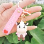 ⁦1Pc Random - Silicone Keychain Cow⁩ - الصورة ⁦10⁩