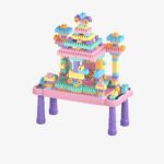 ⁦Building Blocks Table Pink - 88 PCS⁩ - الصورة ⁦2⁩
