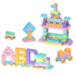 ⁦Building Blocks Table Pink - 88 PCS⁩ - الصورة ⁦3⁩