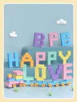 ⁦Building Blocks Table Pink - 88 PCS⁩ - الصورة ⁦4⁩
