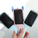 ⁦1Pc Random - 3D Acrylic Hairbrush - Dark Stitch⁩ - الصورة ⁦5⁩