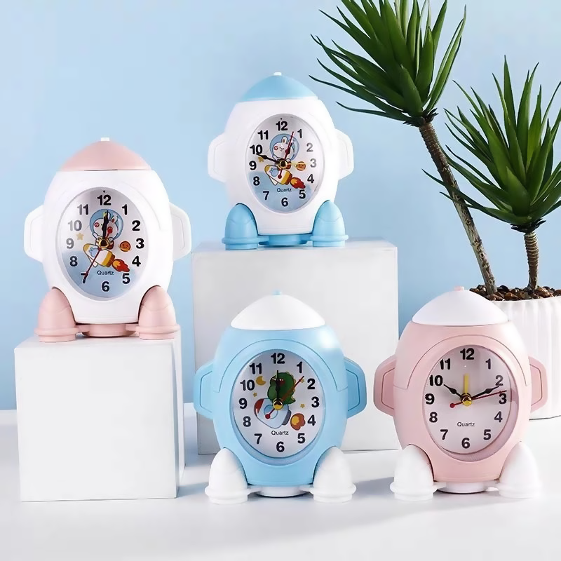 438976 1Pc Random - Acrylic Alarm Clock - Rocket - الصورة 1