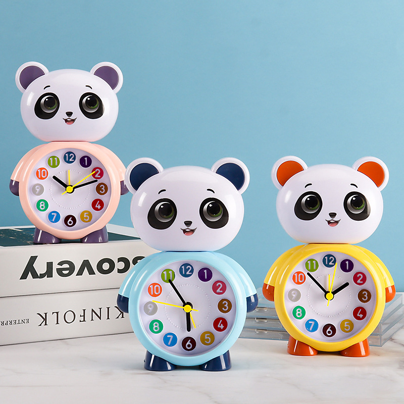 438993 1Pc Random - Acrylic Alarm Clock - Panda - الصورة 1