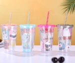 ⁦1Pc Random - Acrylic Ice Cup - Stitch Colour⁩ - الصورة ⁦5⁩