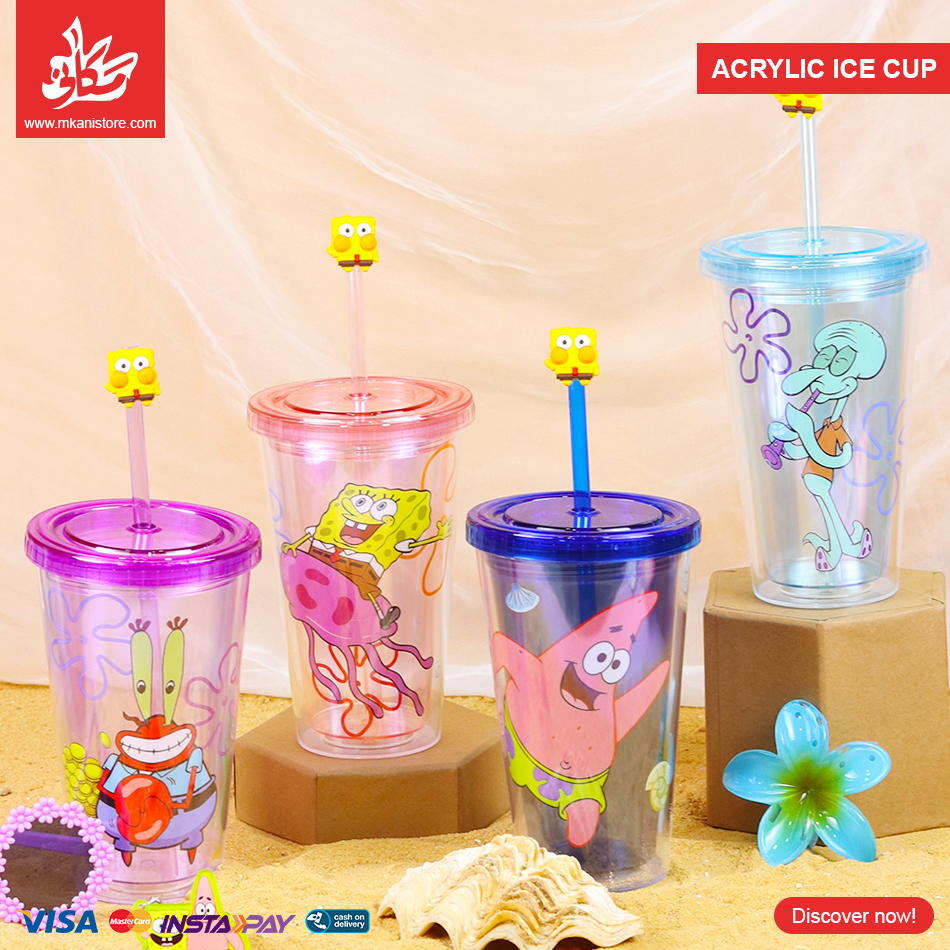 439837 1Pc Random - Acrylic Ice Cup - Spongebob - الصورة 1