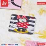 Leather Card Case - Minnie Mouse - Red