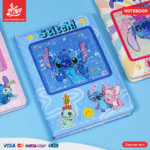PU Leather Glitter Notebook Stitch - Couple