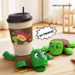⁦Funny 3D Turtle 2×1 - Coaster & Phone Holder⁩ - الصورة ⁦3⁩